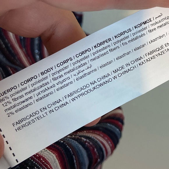 NWT Sfera Striped Metallic Midi Side Tassel Dress - Picture 11 of 13